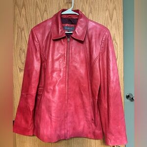 Liz Claiborne pink leather jacket.